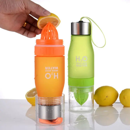 Eco-Friendly Lemon Fruit Juicer Bottle – Fresh Citrus Press & Drink On-the-Go Fuchsia Molly