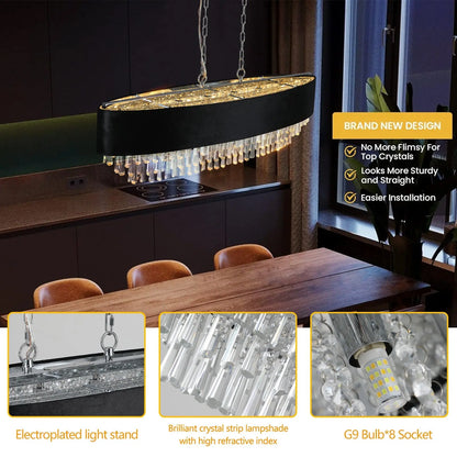 Radiant Crystal Chandelier – A Stunning Centerpiece for Luxurious Lighting Sangria Beech