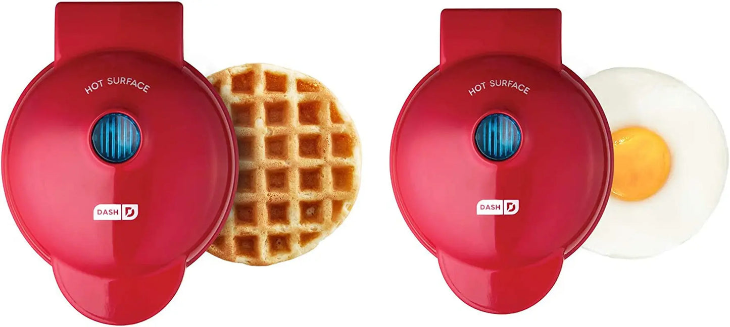 DASH Mini Maker 3-Pack Gift Set, Mini Waffle Maker + Mini Heart-Shaped Waffle Maker + Mini Maker Griddle