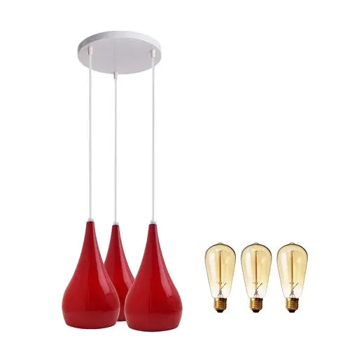 Triple Glow – 3 Head Cluster Pendant Light Hanging Ceiling Lamp Sangria Angel