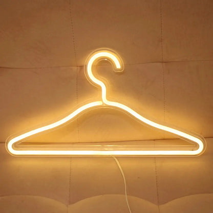 Glow and Hang – The Neon Light Clothes Hanger! Yellow Angel