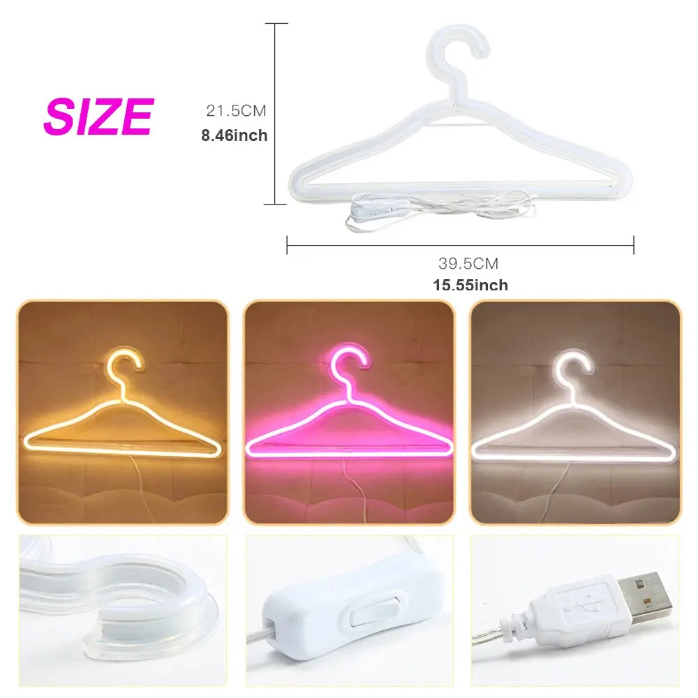 Glow and Hang – The Neon Light Clothes Hanger! Yellow Angel