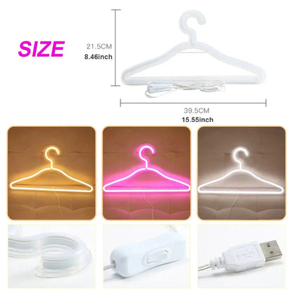 Glow and Hang – The Neon Light Clothes Hanger! Yellow Angel