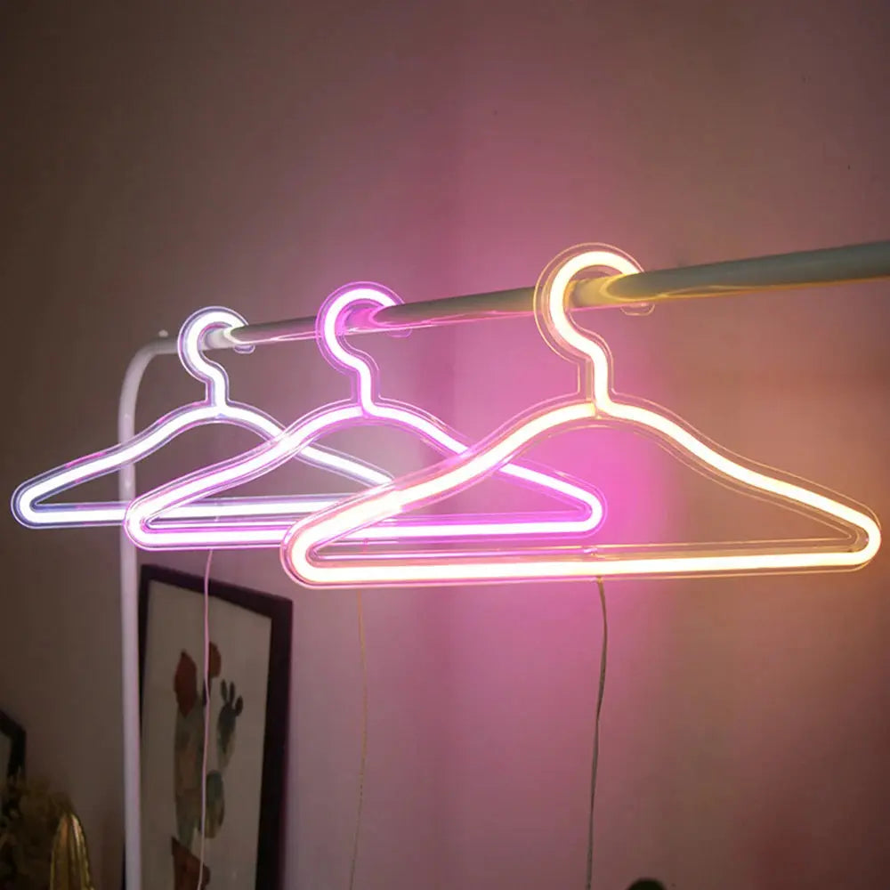 Glow and Hang – The Neon Light Clothes Hanger! Yellow Angel