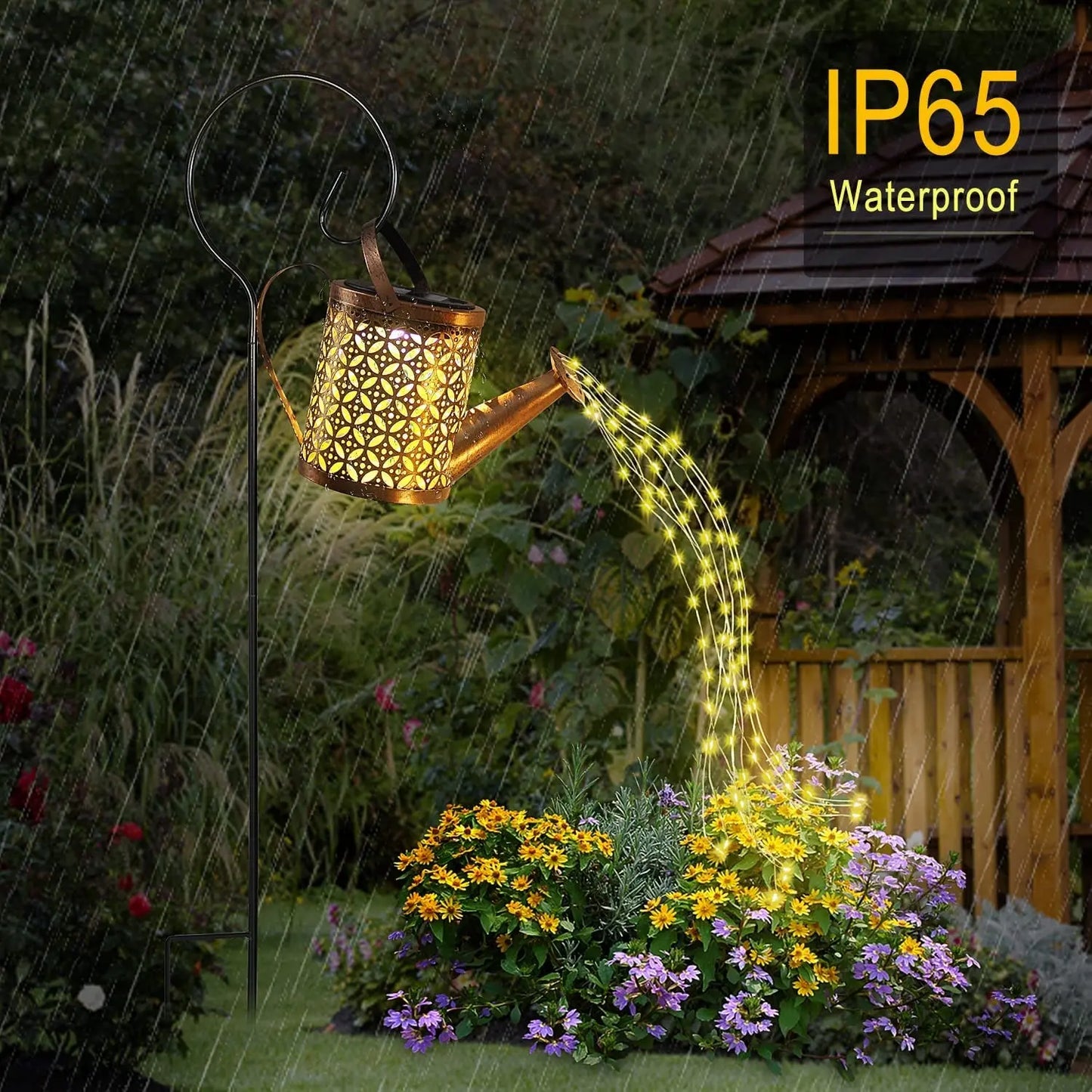 2 Pack Solar Watering Can with Lights,Solar Lanterns Outdoor Hanging Waterproof Garden Decor,Solar Lights Outdoor Garden Decorative,Retro Metal Solar Garden Lights Yard Decorations for Lawn Path Patio