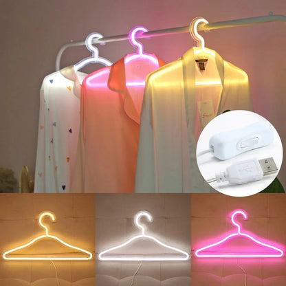 Glow and Hang – The Neon Light Clothes Hanger! Yellow Angel