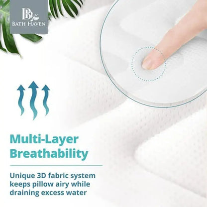 Bath Haven Bath Pillow for Bathtub - Full Body Mat & Cushion Headrest for Women and Men, Luxury Pillows for Neck and Back in Shower Tub or Jacuzzi - Powerful Suction Cups - Spa Accessories Deluxe