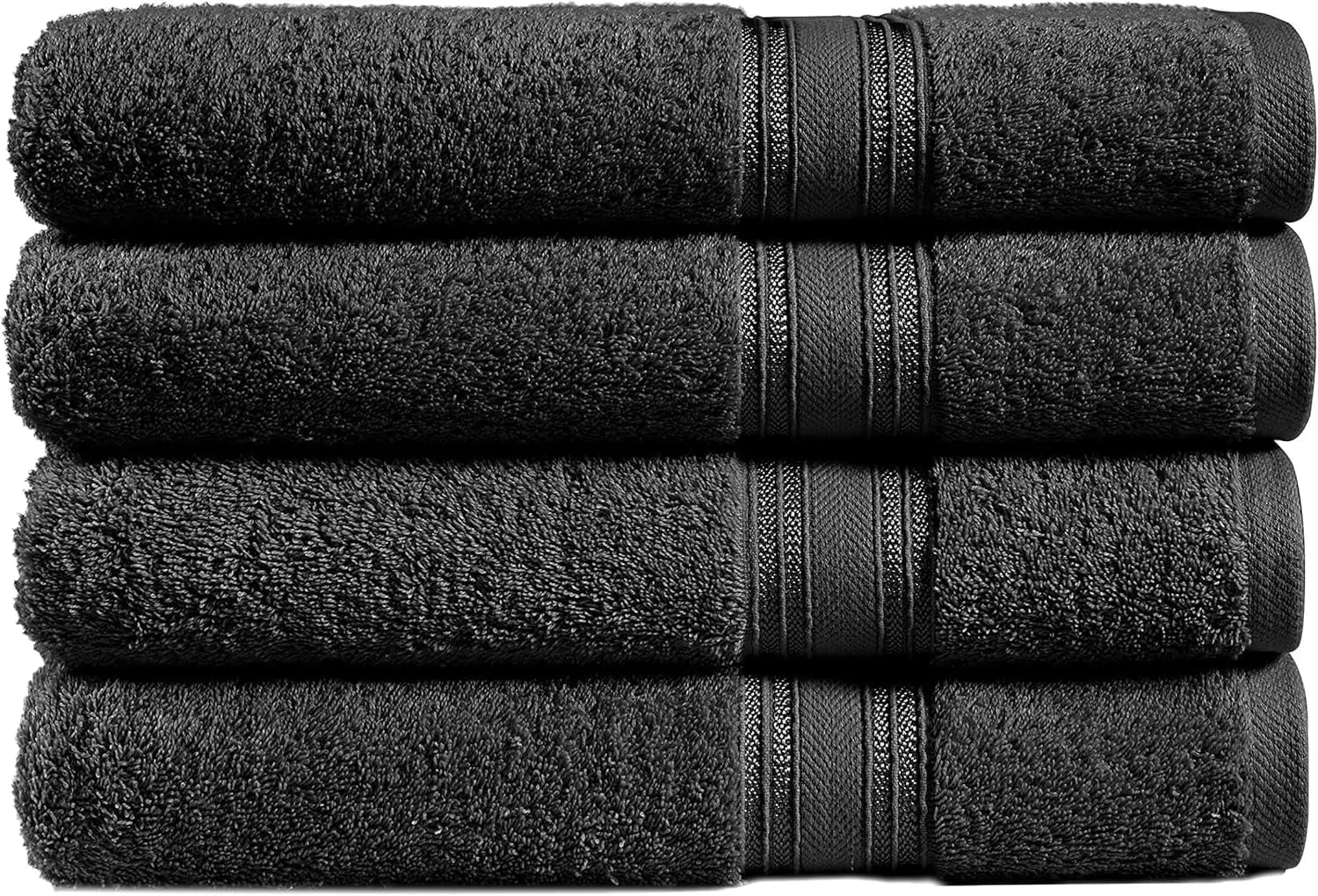 Chateau Home Luxurious 16 Piece Bath Towels Sets, (4 Bath Towels, 4 Hand Towels, 8 Wash Cloths) Low Lint, Bathroom Towel Sets 600 GSM, Durable, Highly Absorbent, Extra Large Bath Towels -Light Grey