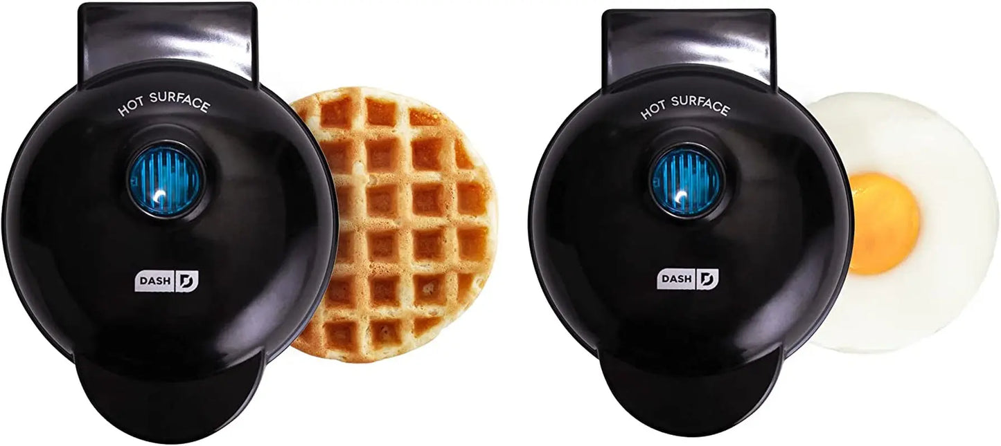 DASH Mini Maker 3-Pack Gift Set, Mini Waffle Maker + Mini Heart-Shaped Waffle Maker + Mini Maker Griddle