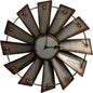 Gianna'S Home Rustic Farmhouse Metal Windmill Wall Clock (14.5")