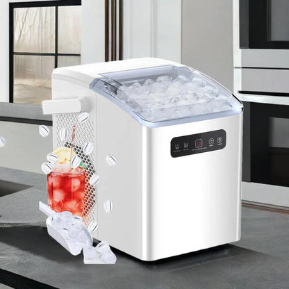 Countertop Self-Cleaning Portable Ice Maker. Engineered for convenience and efficiency, this sleek appliance delivers bullet-shaped ice cubes in just 6-8 minutes, ensuring you never run out during gatherings or hot summer days. Home Comfort